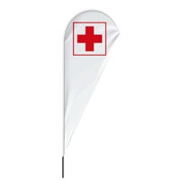 Beachflag Erste Hilfe weiß - 3 Modelle - 4 Größen