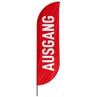 Beachflag Ausgang rot - 3 Modelle - 4 Größen