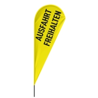 Beachflag Ausfahrt freihalten - 3 Modelle - 4 Größen