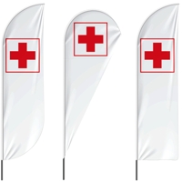 Beachflag Erste Hilfe weiß - 3 Modelle - 4 Größen