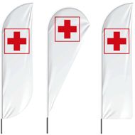 Beachflag Erste Hilfe weiß - 3 Modelle - 4 Größen