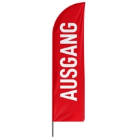 Beachflag Ausgang rot - 3 Modelle - 4 Größen