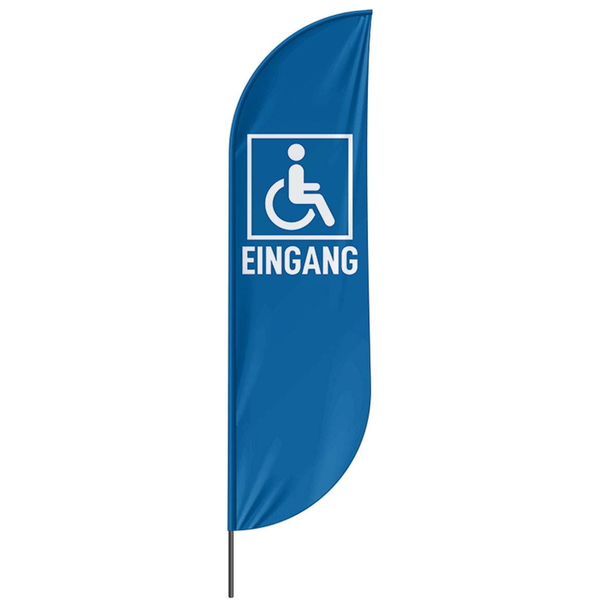 Beachflag Rollstuhl Eingang - 3 Modelle - 4 Größen