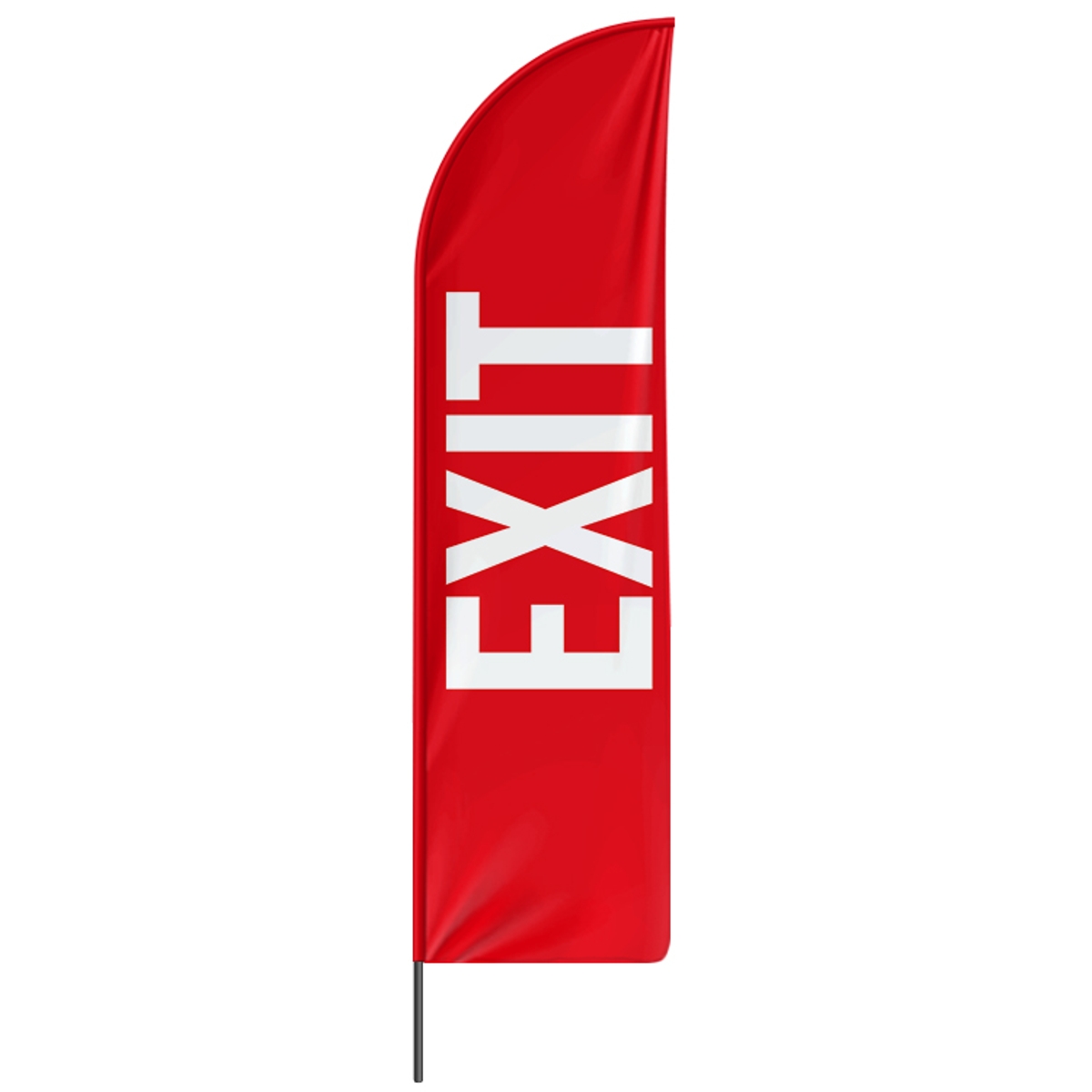 Beachflag Exit rot - 3 Modelle - 4 Größen