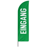 Beachflag Eingang grün - 3 Modelle - 4 Größen