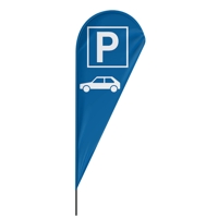 Beachflag Parkplatz PKW - 3 Modelle - 4 Größen