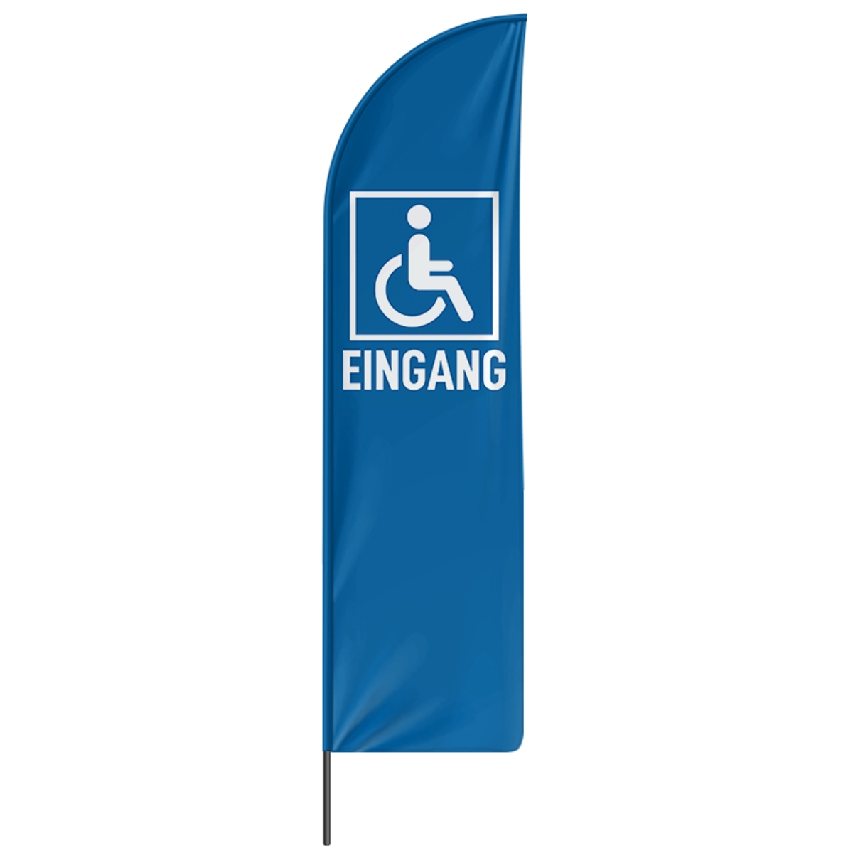 Beachflag Rollstuhl Eingang - 3 Modelle - 4 Größen