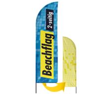 Straight | Beachflag Premium 2-seitig, selbst gestalten, 4 Größen