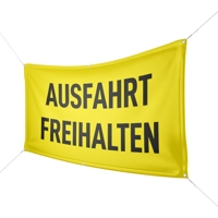 Werbebanner Ausfahrt freihalten - Wunschgröße