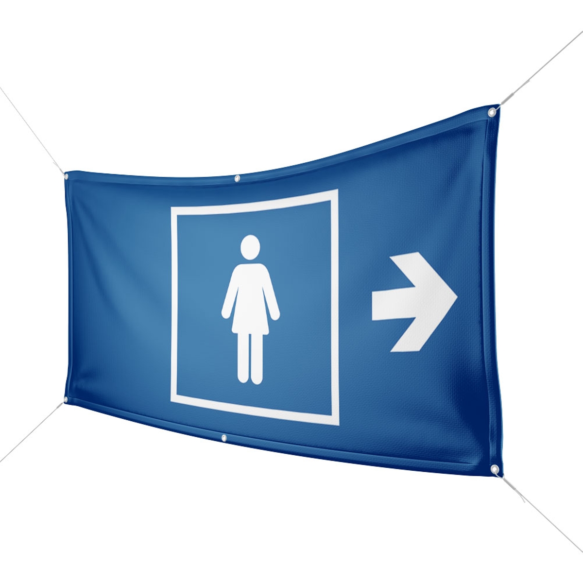 Werbebanner WC Damen - Wunschgröße