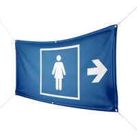 Werbebanner WC Damen - Wunschgröße