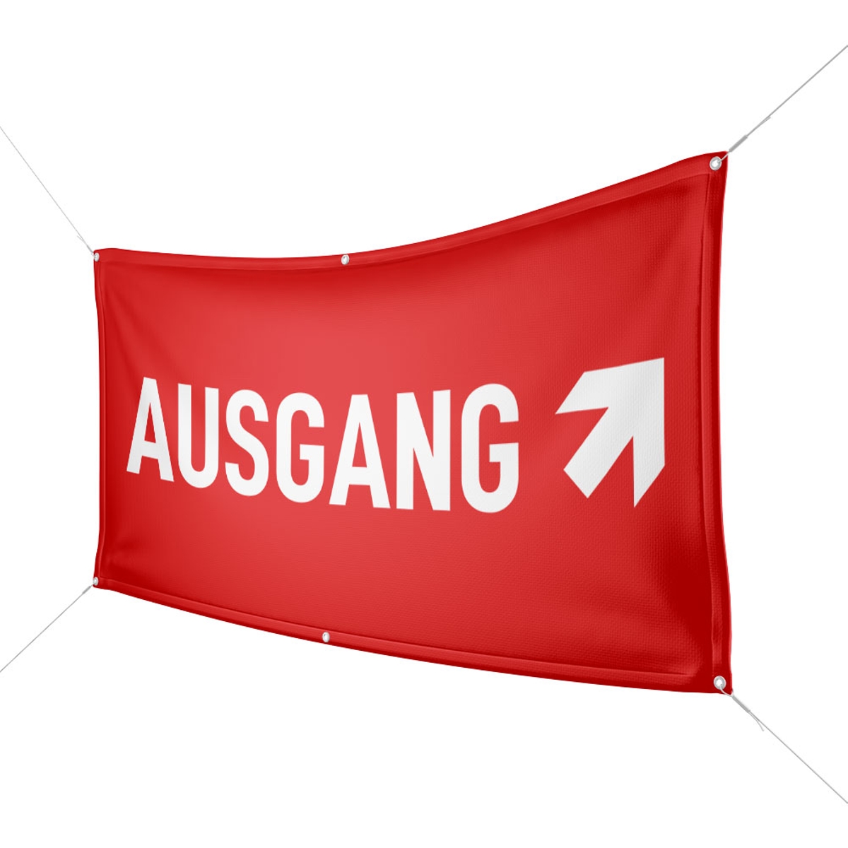 Werbebanner Ausgang, rot - Wunschgröße