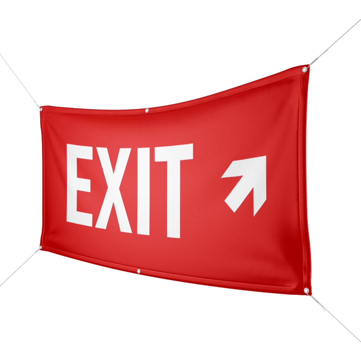 Werbebanner Exit, rot - Wunschgröße