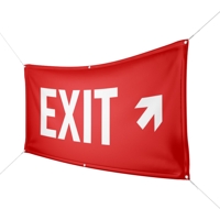 Werbebanner Exit, rot - Wunschgröße