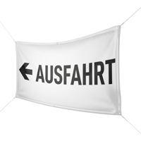 Werbebanner Ausfahrt - Wunschgröße