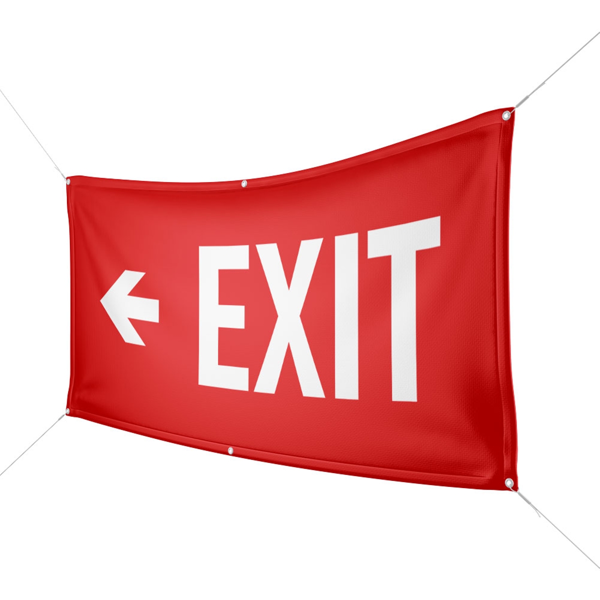 Werbebanner Exit, rot - Wunschgröße