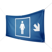 Werbebanner WC Damen - Wunschgröße