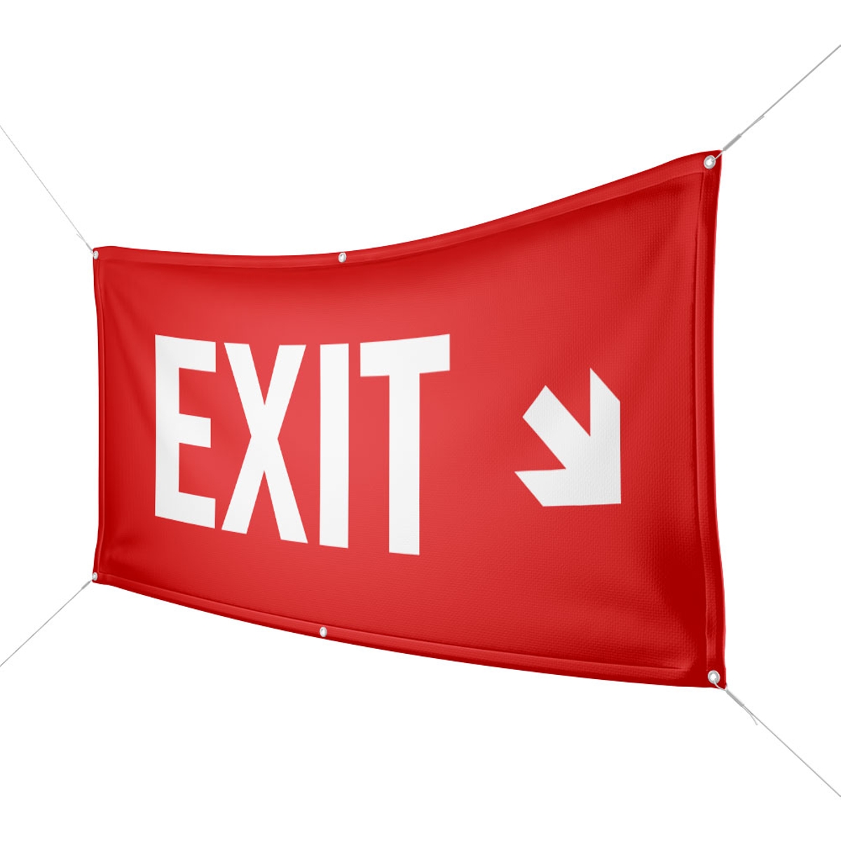 Werbebanner Exit, rot - Wunschgröße