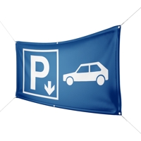 Werbebanner Parkplatz PKW - Wunschgröße