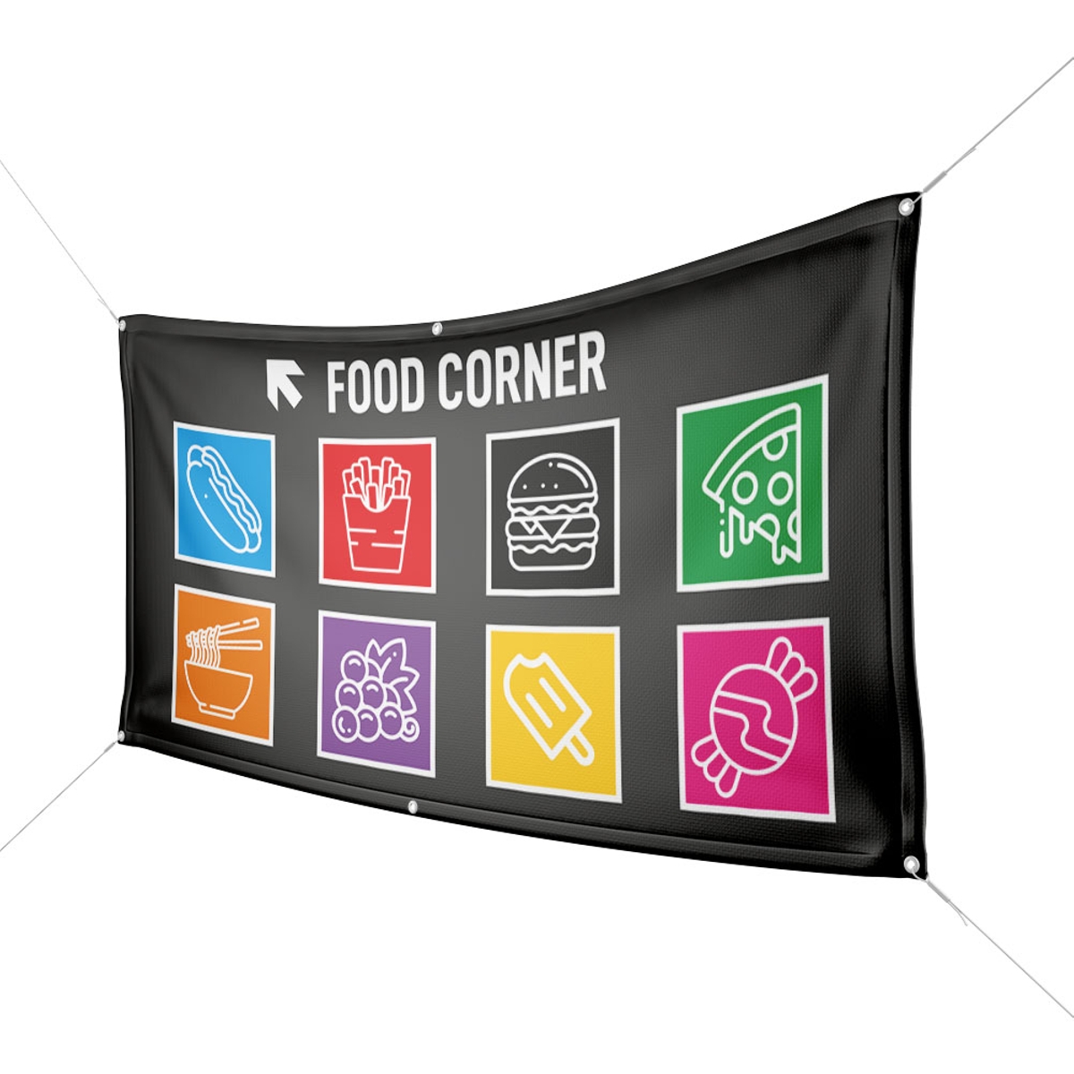 Werbebanner Food Corner - Wunschgröße
