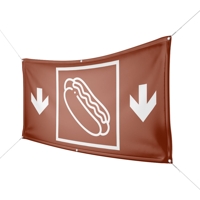 Werbebanner Hot Dogs - Wunschgröße