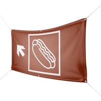 Werbebanner Hot Dogs - Wunschgröße