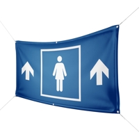 Werbebanner WC Damen - Wunschgröße