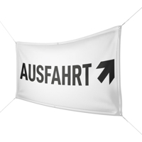 Werbebanner Ausfahrt - Wunschgröße