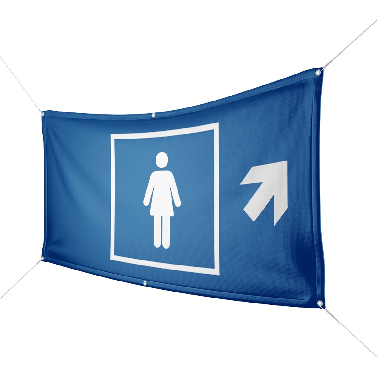 Werbebanner WC Damen - Wunschgröße