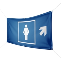 Werbebanner WC Damen - Wunschgröße