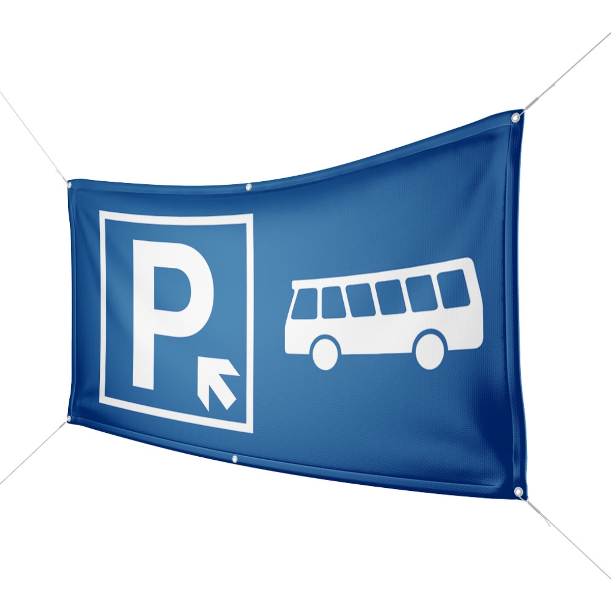 Werbebanner Parkplatz Bus - Wunschgröße