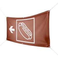 Werbebanner Hot Dogs - Wunschgröße