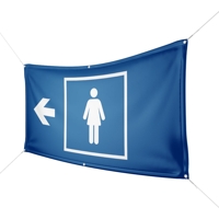 Werbebanner WC Damen - Wunschgröße