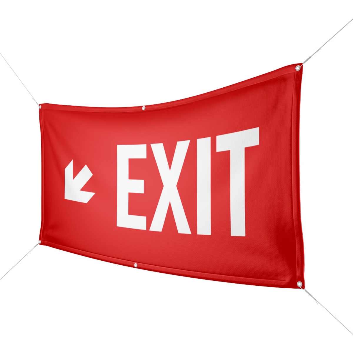 Werbebanner Exit, rot - Wunschgröße