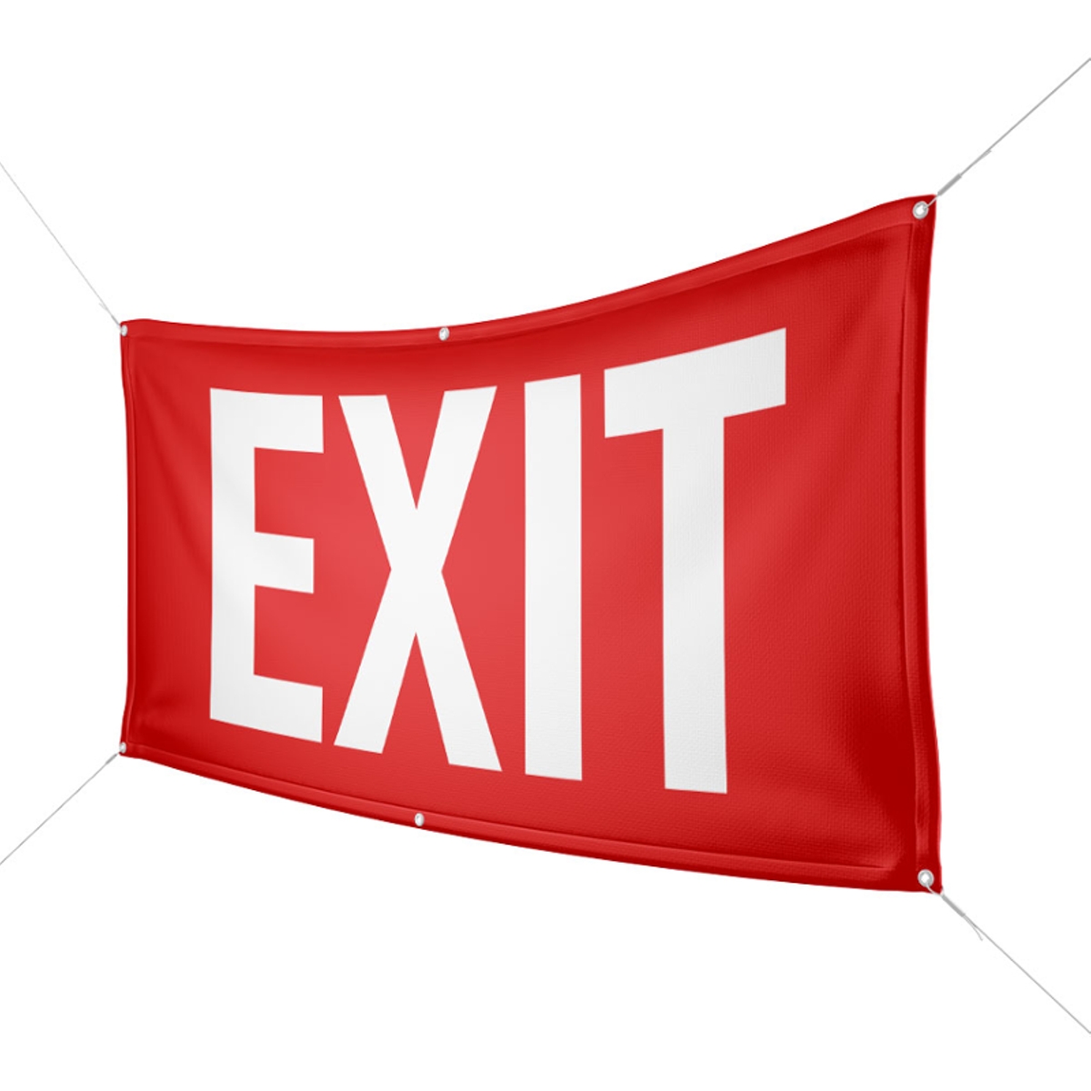 Werbebanner Exit, rot - Wunschgröße