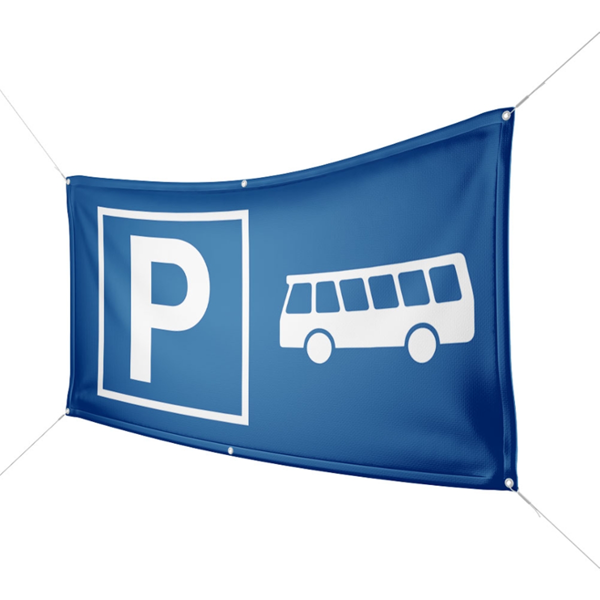 Werbebanner Parkplatz Bus - Wunschgröße