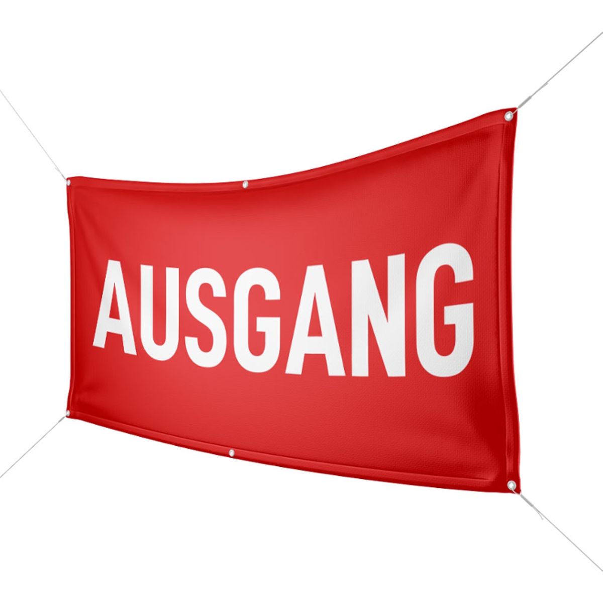 Werbebanner Ausgang, rot - Wunschgröße