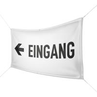 Werbebanner Eingang, weiß - 6 Größen