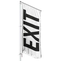 Fahne Exit, weiß - 6 Größen