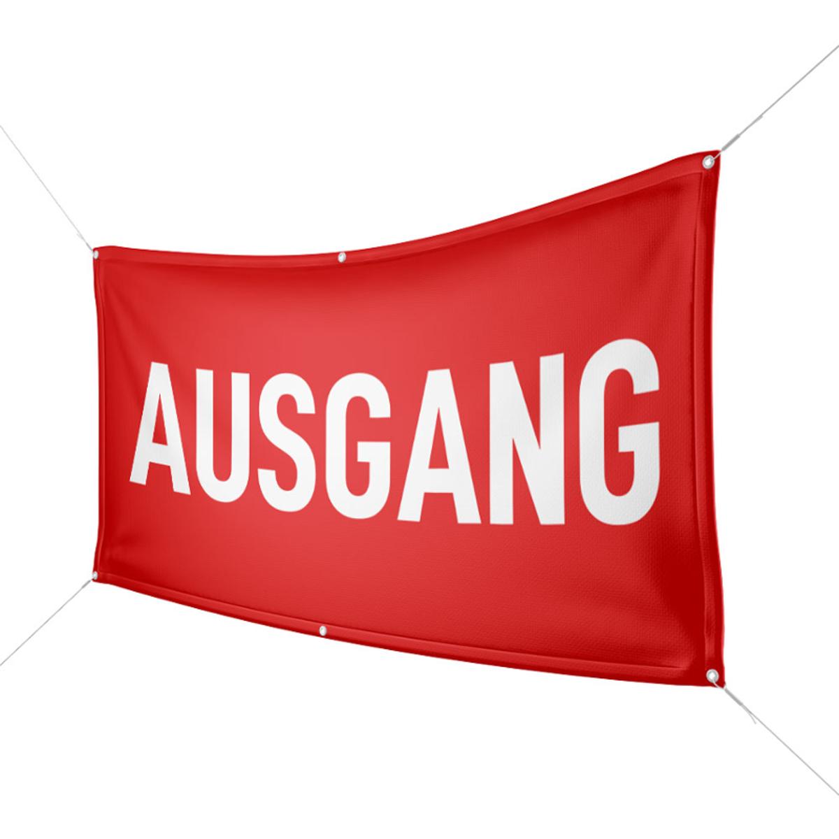 Werbebanner Ausgang, rot - 6 Größen