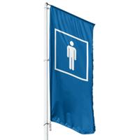 Fahne WC Herren - 6 Größen