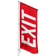 Fahne Exit, rot - 6 Größen