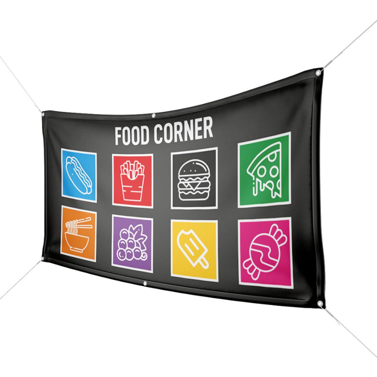 Werbebanner Food Corner - 6 Größen