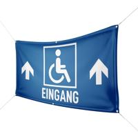 Werbebanner Rollstuhlfahrer Eingang - 6 Größen