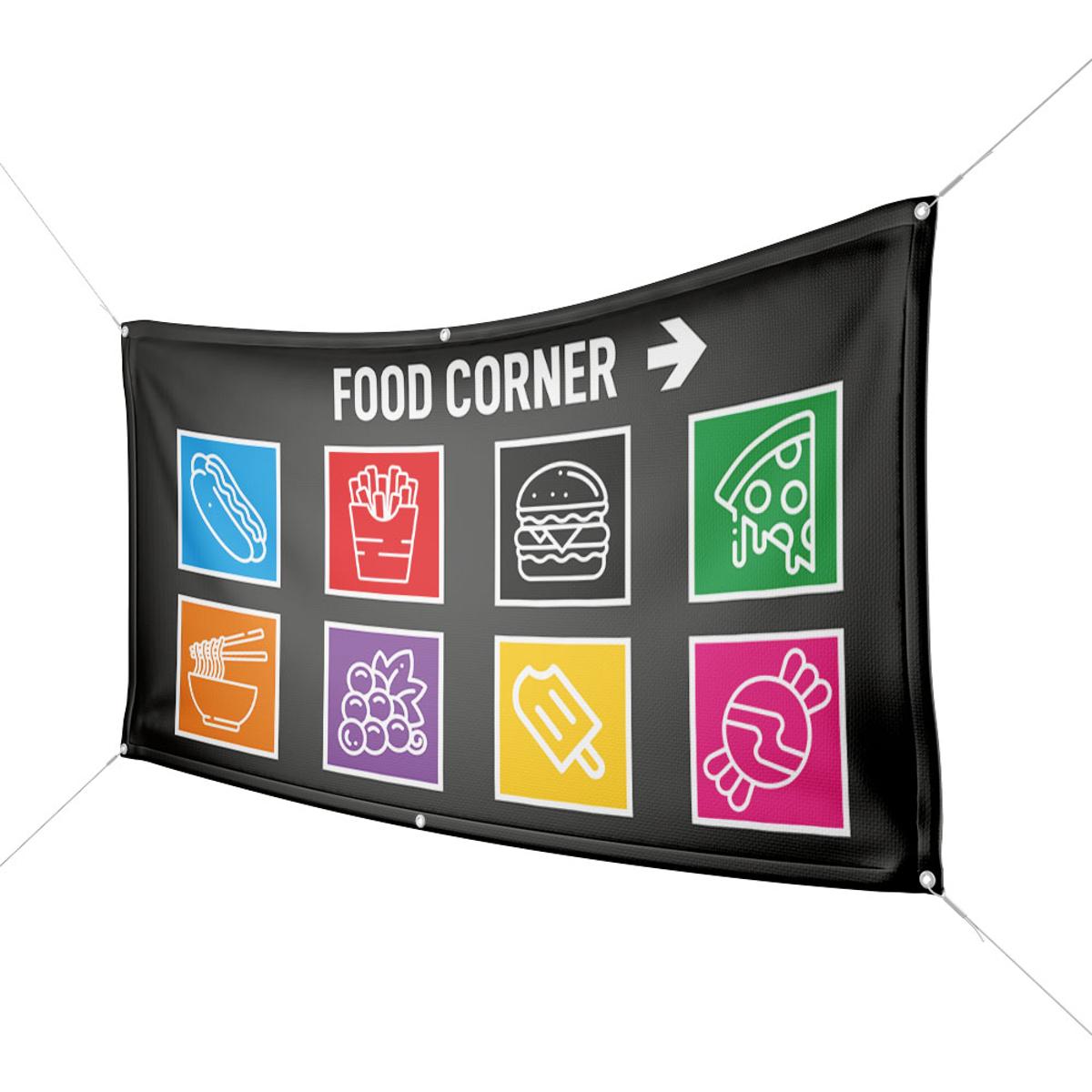 Werbebanner Food Corner - 6 Größen