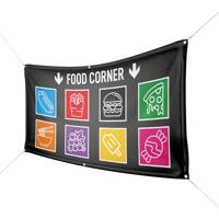 Werbebanner Food Corner - 6 Größen