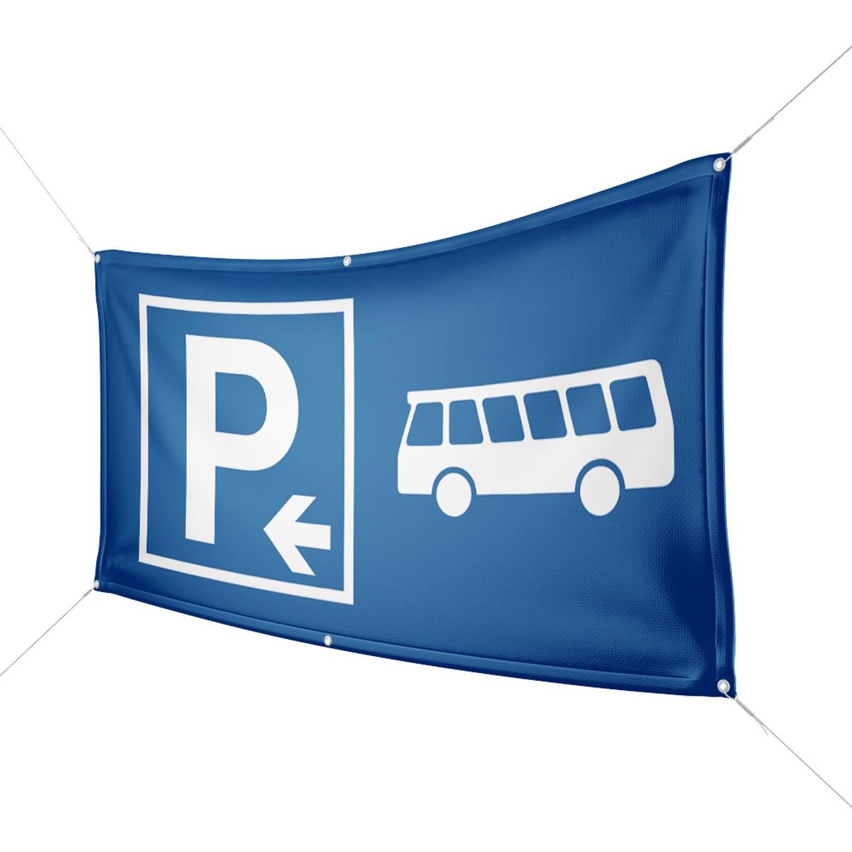 Werbebanner Parkplatz Bus - 6 Größen