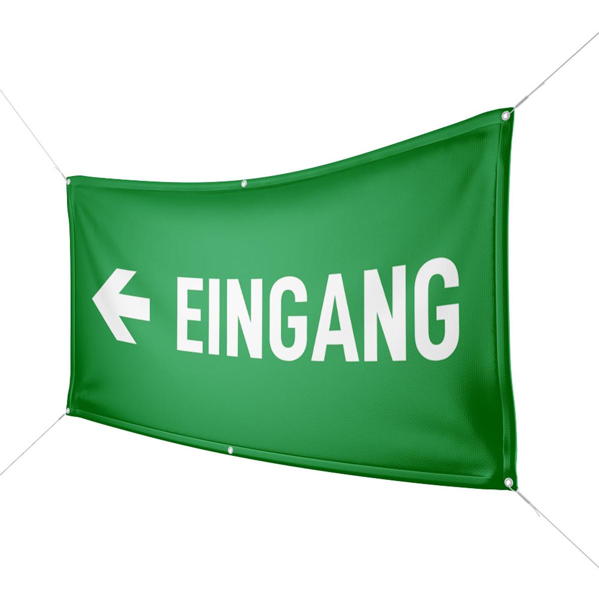 Werbebanner Eingang, grün - 6 Größen