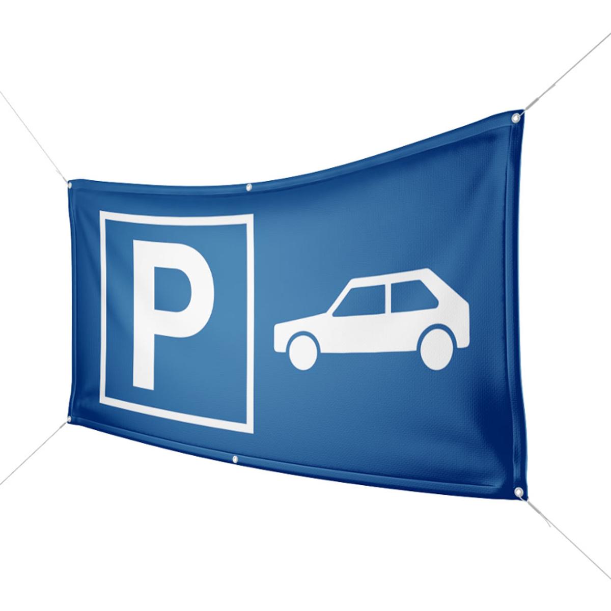 Werbebanner Parkplatz PKW - 6 Größen