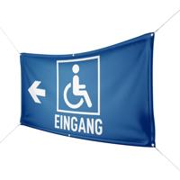 Werbebanner Rollstuhlfahrer Eingang - 6 Größen